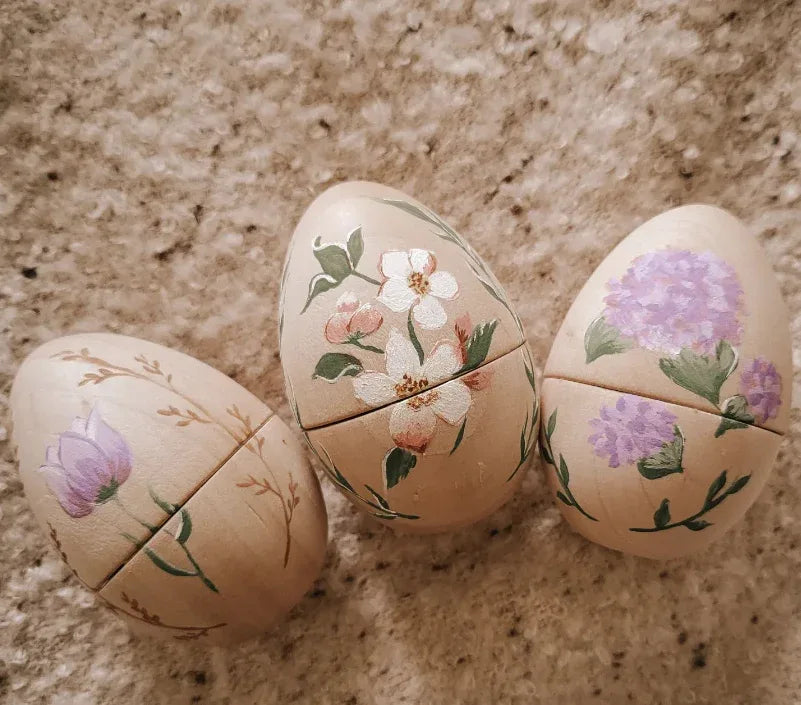 6 Pcs Magnetic Natural Wooden Eggs - BIG FRENCHIES
