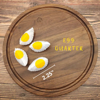 Egg quarter, felt play food - BIG FRENCHIES