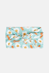 Bow Headband - Bacon & Eggs Blue - BIG FRENCHIES