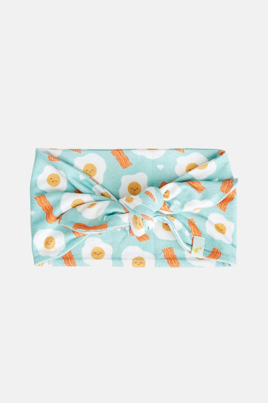 Bow Headband - Bacon & Eggs Blue - BIG FRENCHIES