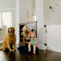 Crypton® Fabric Baby & Pet Safety Gate – Stylish, Stain-Resistant, PFAS-Free | fit openings from 27.6" to 55" wide and stand 33"