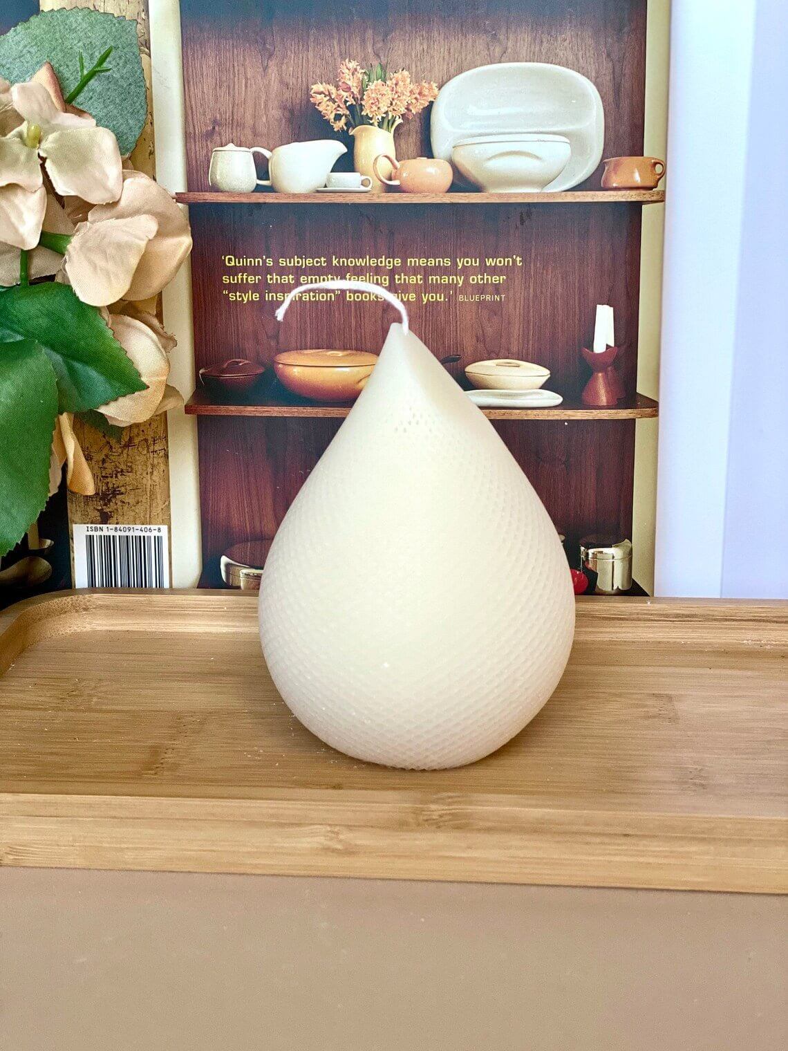 Elegant Teardrop Candle - Handmade Unique Home Decor Accent