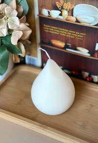 Elegant Teardrop Candle - Handmade Unique Home Decor Accent