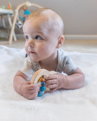 Elephant Wooden Grasping Toy with Teething Beads - BIG FRENCHIES