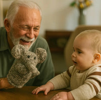 Organic Wool Knit Hand Puppet | Elliot the Elephant - BIG FRENCHIES