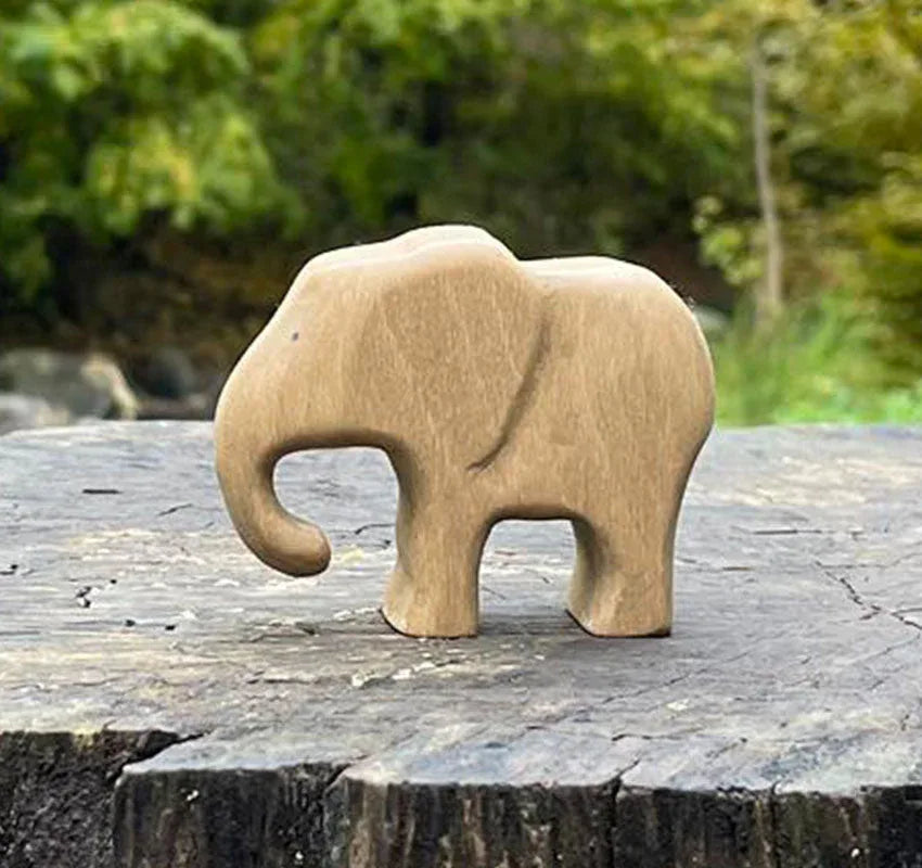 Wooden Elephant Calf Toy - BIG FRENCHIES