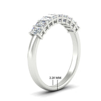 1 Carat Nine Stone Emerald Cut Wedding Band