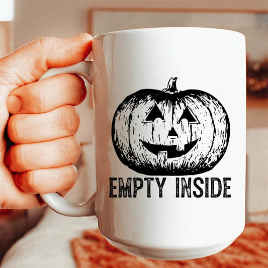 Empty Inside Pumpkin Ceramic Mug 15 oz - BIG FRENCHIES