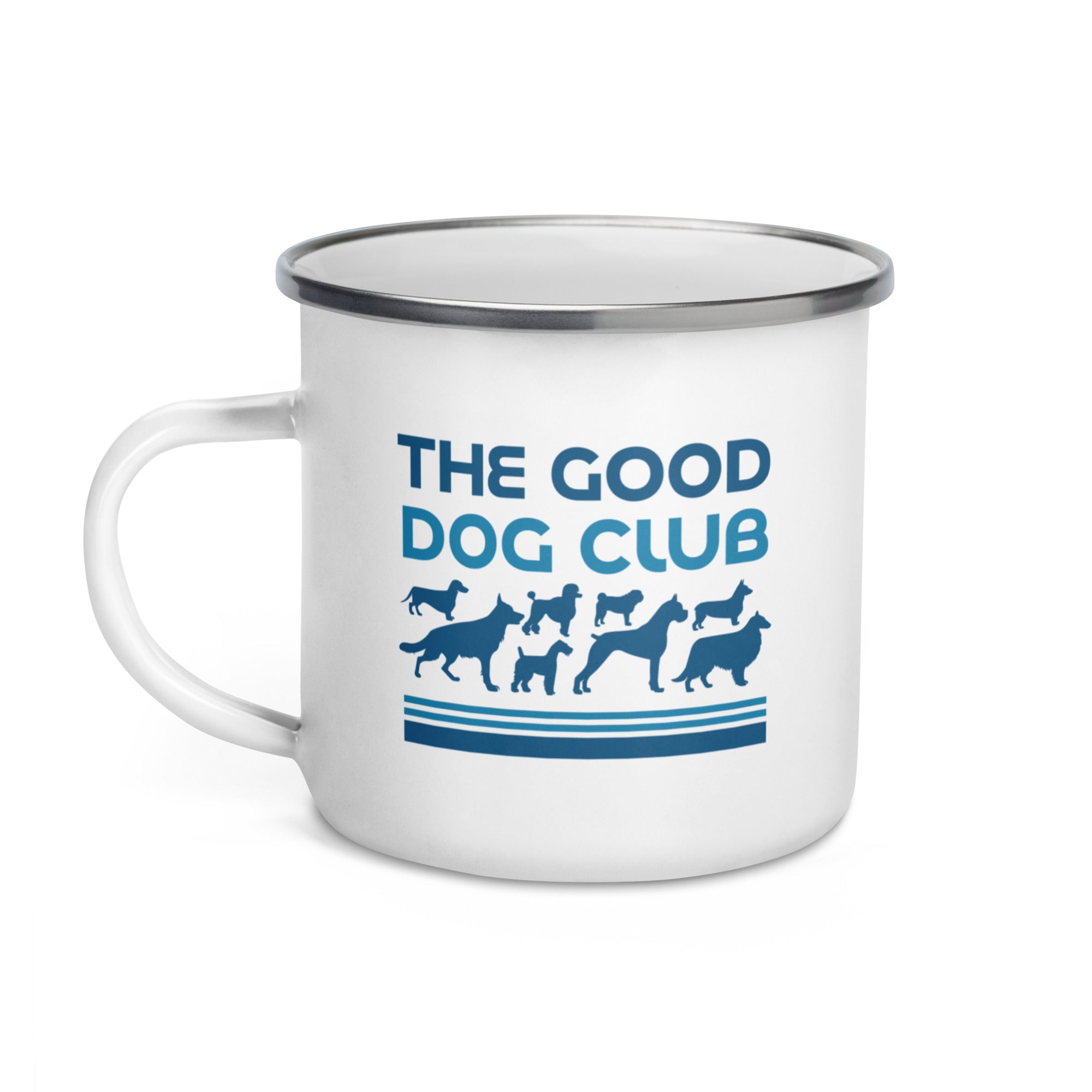 Sebastian & Clementine The Good Dog Club Enamel Mug - Blue