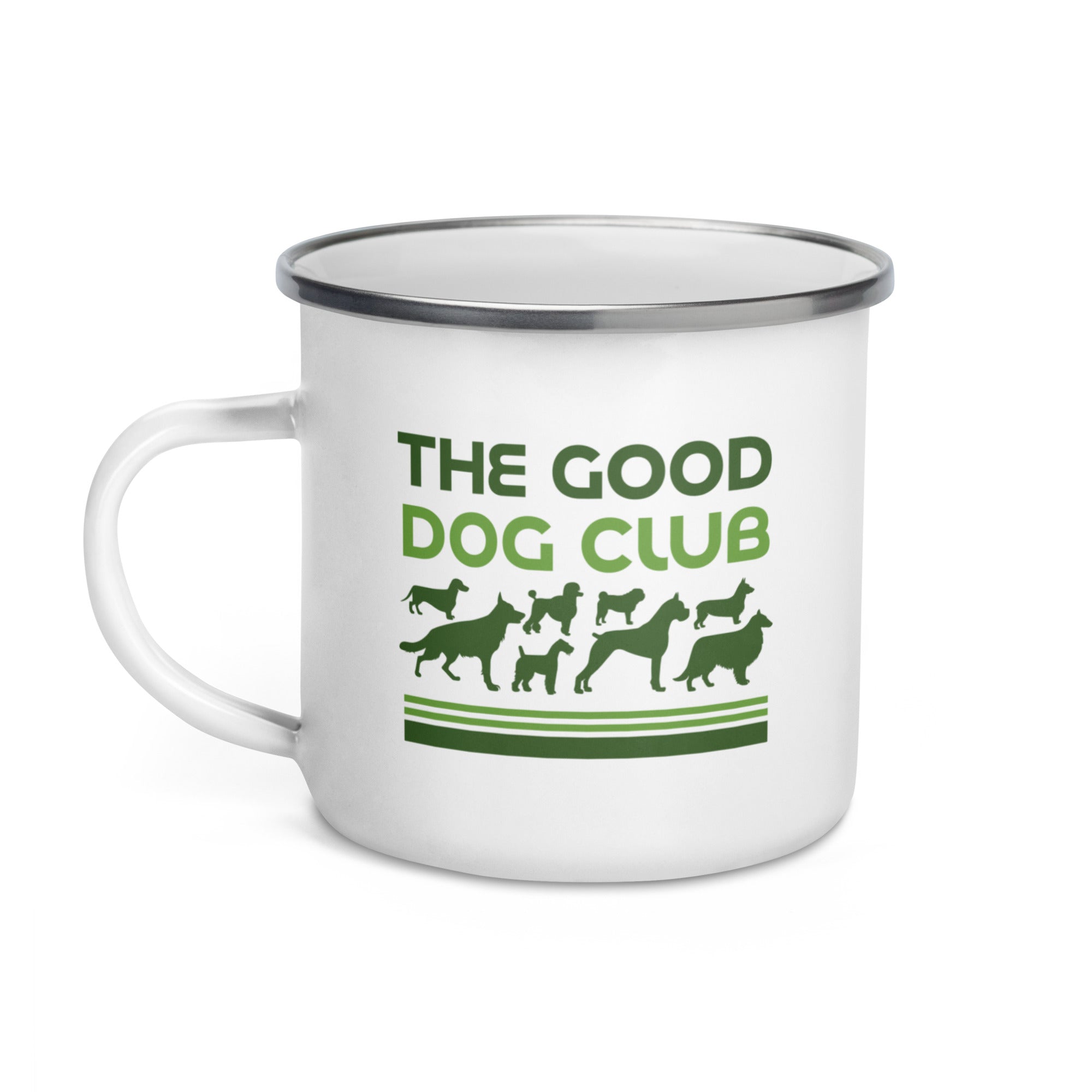 Sebastian & Clementine The Good Dog Club Enamel Mug - Green