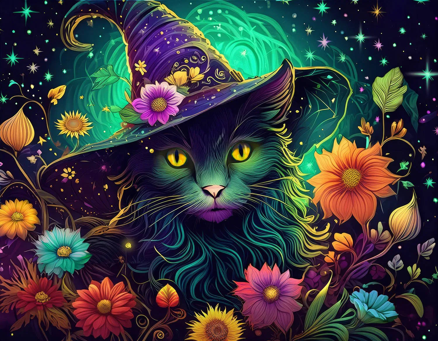 Enchanted Cat 1000 Piece Jigsaw Puzzle | Springbok Puzzles - BIG FRENCHIES