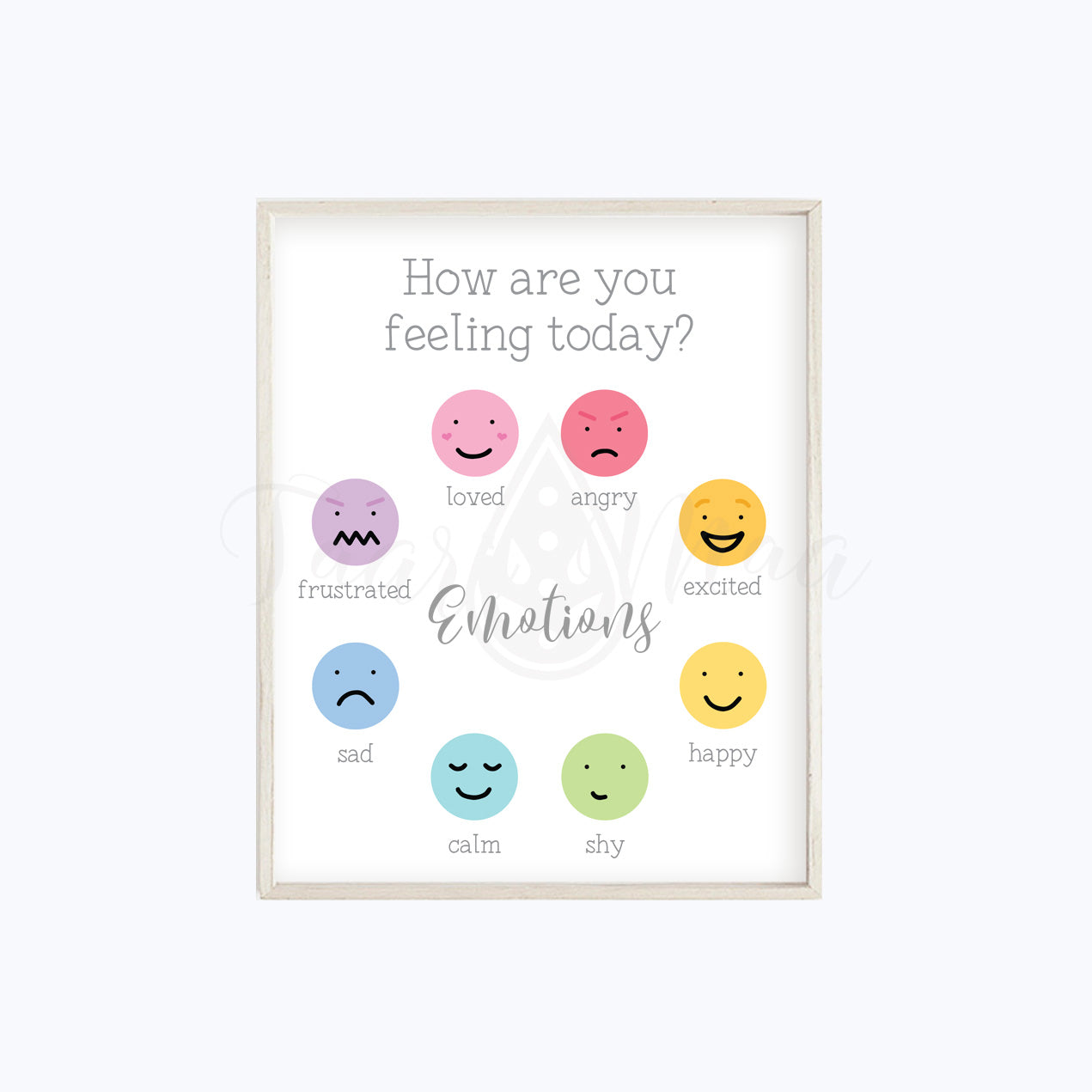 Bilingual Feelings & Emotions Poster • Gujarati | Hindi | Spanish | English