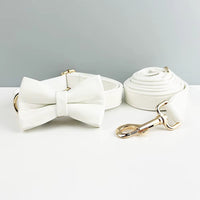 Personalized White Leather Classic Set
