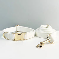 Personalized White Leather Classic Set