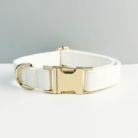 Personalized White Leather Classic Set