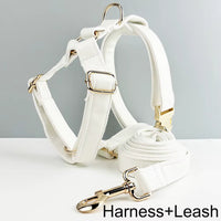 Personalized White Leather Classic Set
