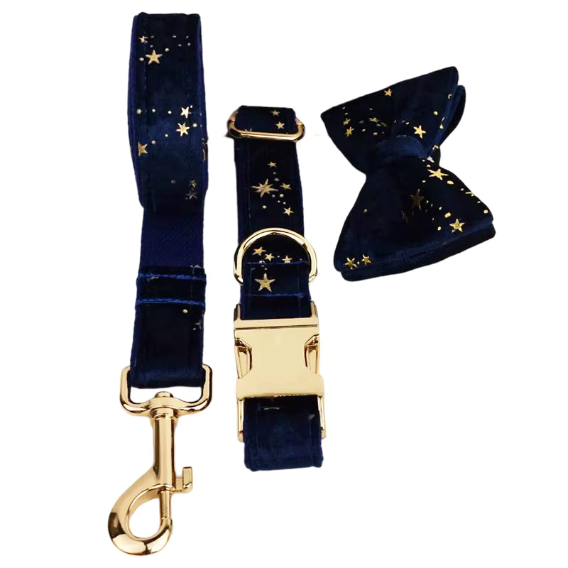 Personalized Dark Blue Velvet Classic Set