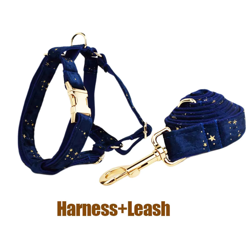 Personalized Dark Blue Velvet Classic Set