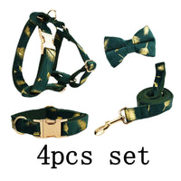 Personalized Green Feather Velvet Floral Classic Set