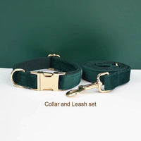 Personalized Green Velvet Classic Set