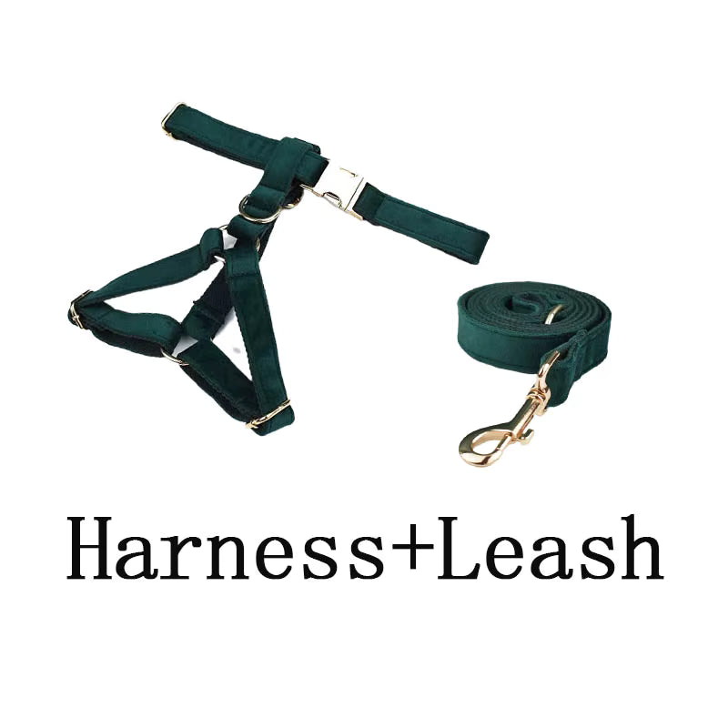Personalized Green Velvet Classic Set
