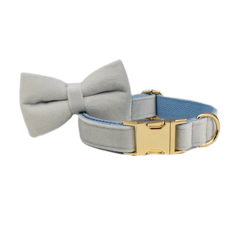 Personalized Light Blue Velvet Classic Set