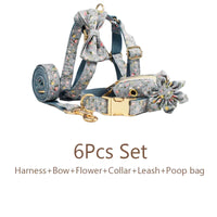 Personalized Dusty Blue Floral Classic Set