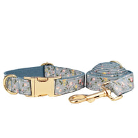 Personalized Dusty Blue Floral Classic Set