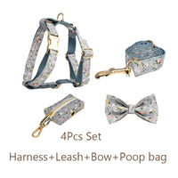 Personalized Dusty Blue Floral Classic Set