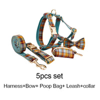 Personalized Autumn Blue Plaid Classic Set