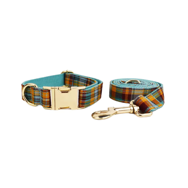 Personalized Autumn Blue Plaid Classic Set