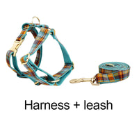Personalized Autumn Blue Plaid Classic Set