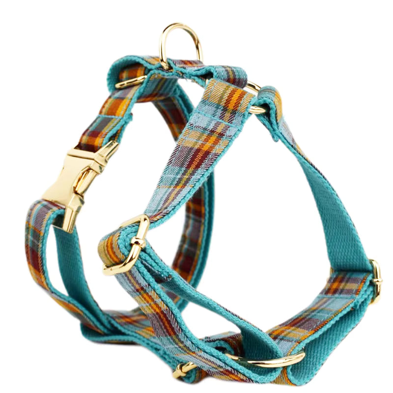 Personalized Autumn Blue Plaid Classic Set