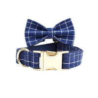 Personalized Plaid Dark Blue Classic Set