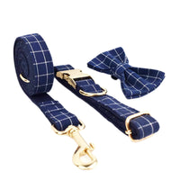 Personalized Plaid Dark Blue Classic Set