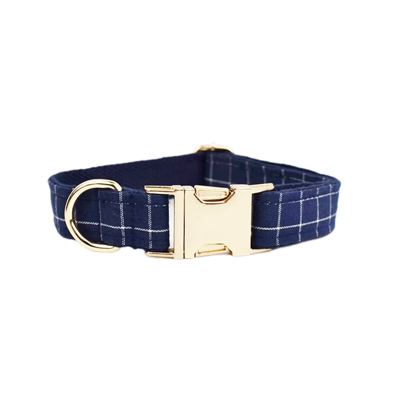 Personalized Plaid Dark Blue Classic Set