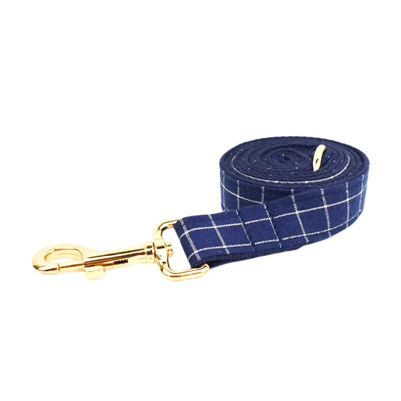 Personalized Plaid Dark Blue Classic Set