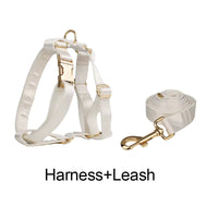 Personalized Wedding Pure White Satin Classic Set