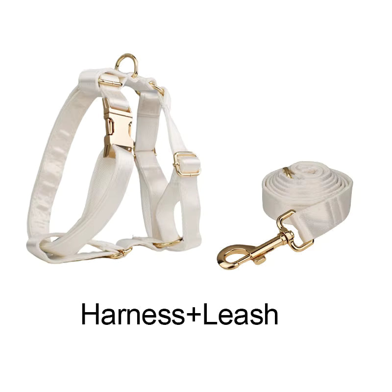 Personalized Wedding Pure White Satin Classic Set