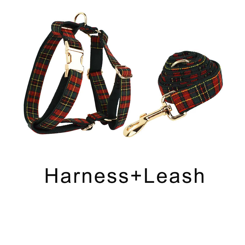 Personalized Red Tartan Christmas Classic Set