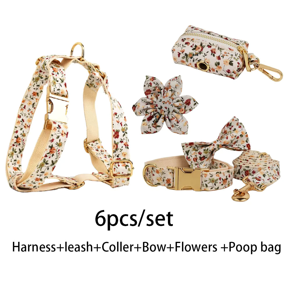 Personalized Soft Ivory Blossom Floral Classic Set