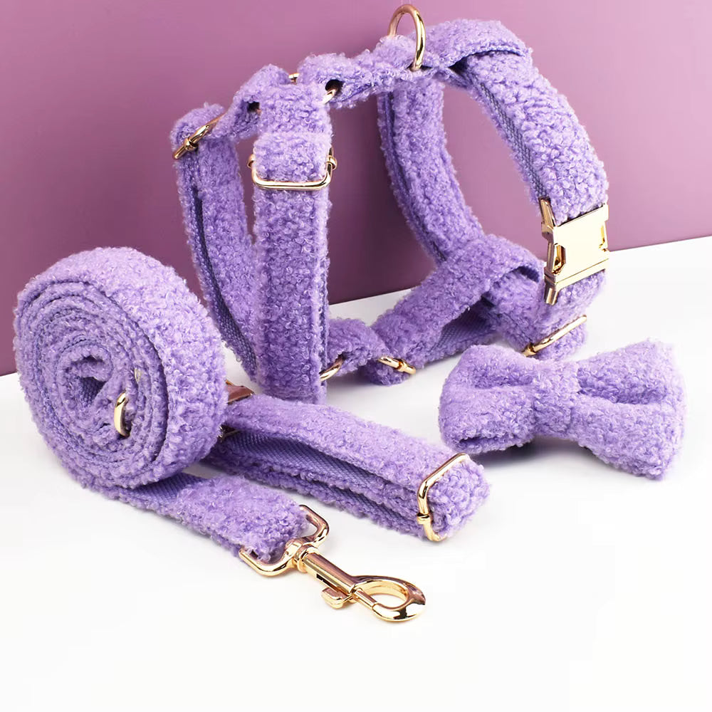 Personalized Teddy Purple Velvet Classic Set