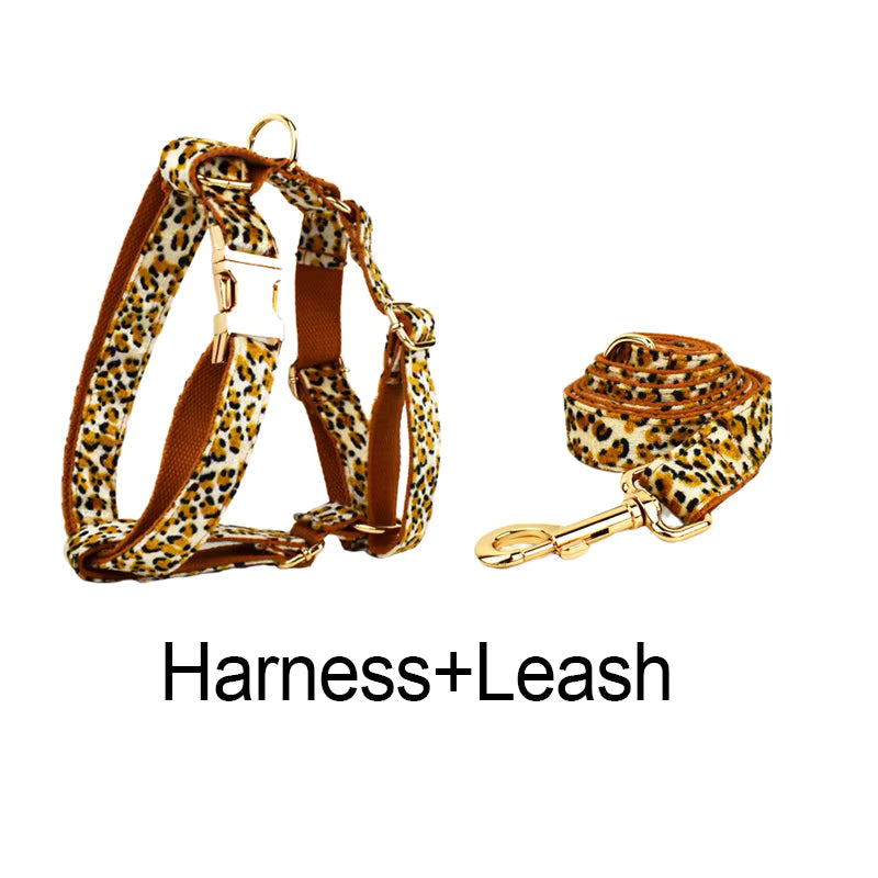 Personalized Velvet Leopard Classic Set