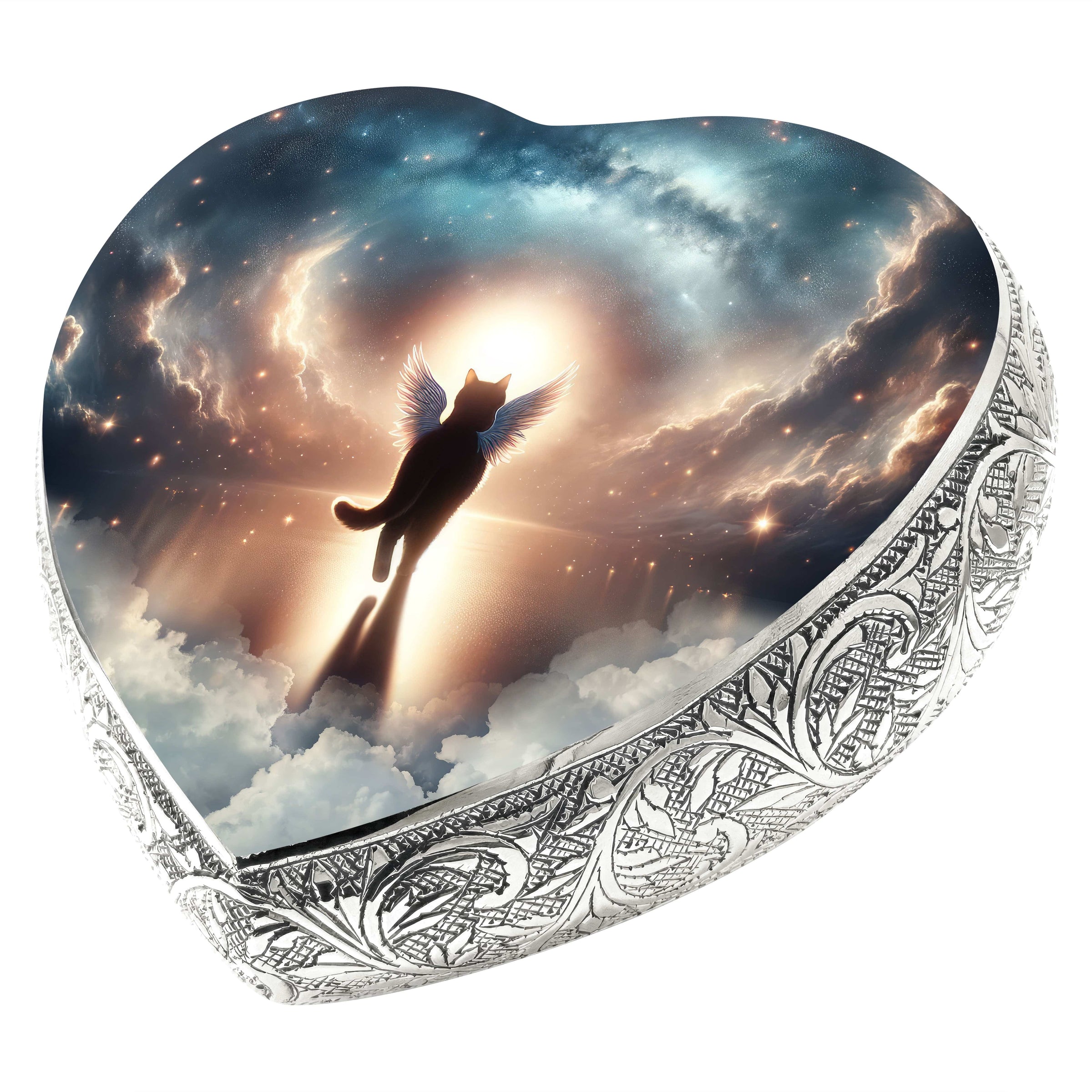 Celestial Symphony Cat Urns for Ashes & Cat Cremation Urn