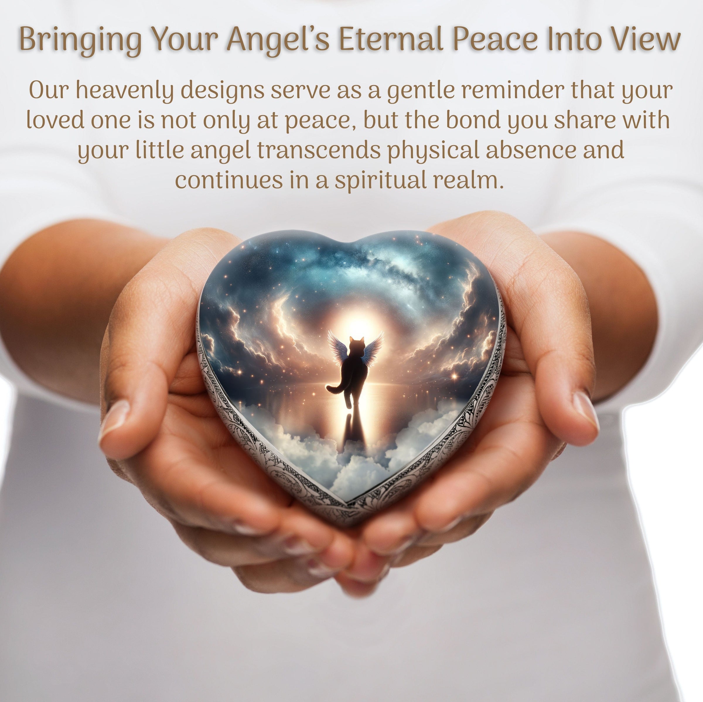 Celestial Symphony Cat Urns for Ashes & Cat Cremation Urn