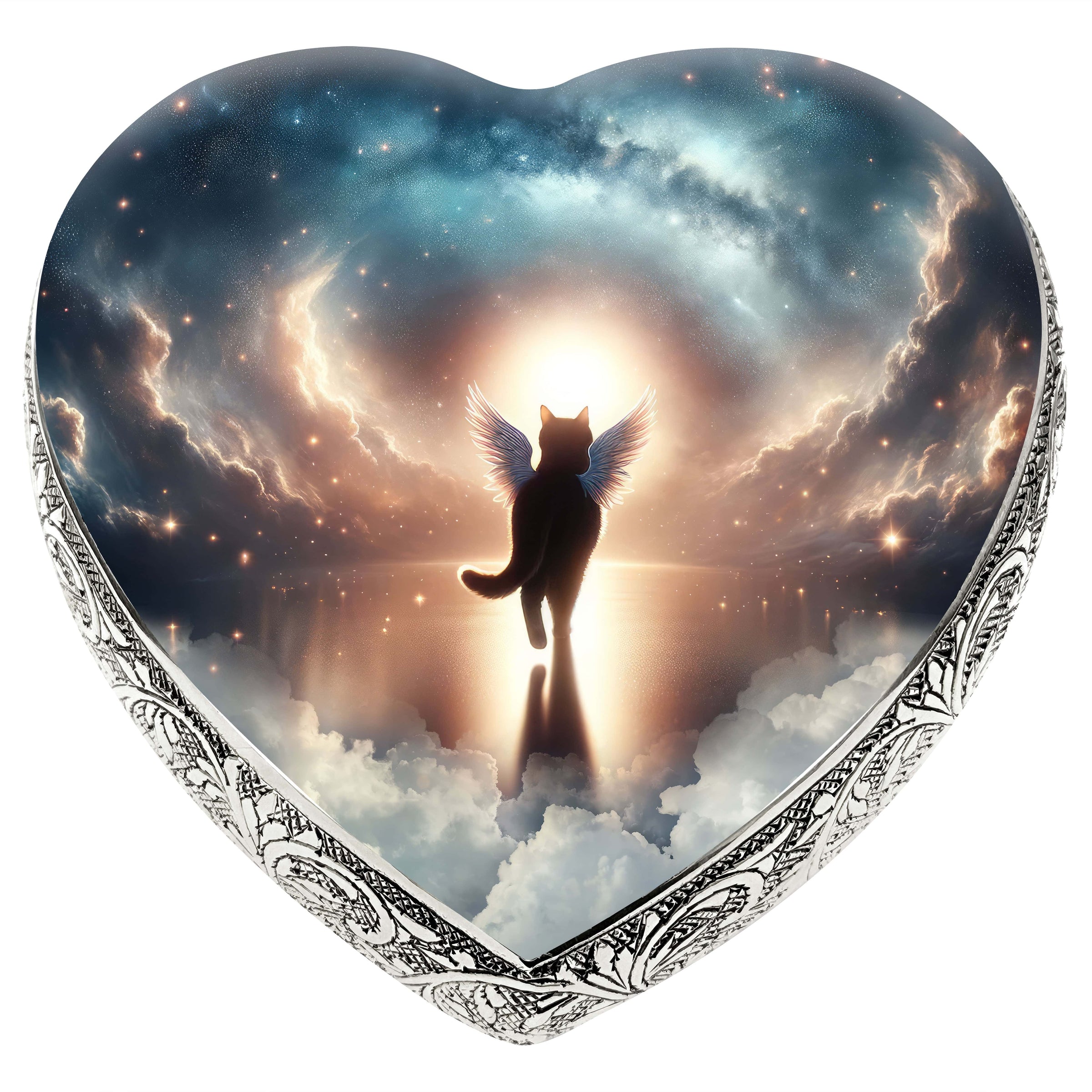 Celestial Symphony Cat Urns for Ashes & Cat Cremation Urn