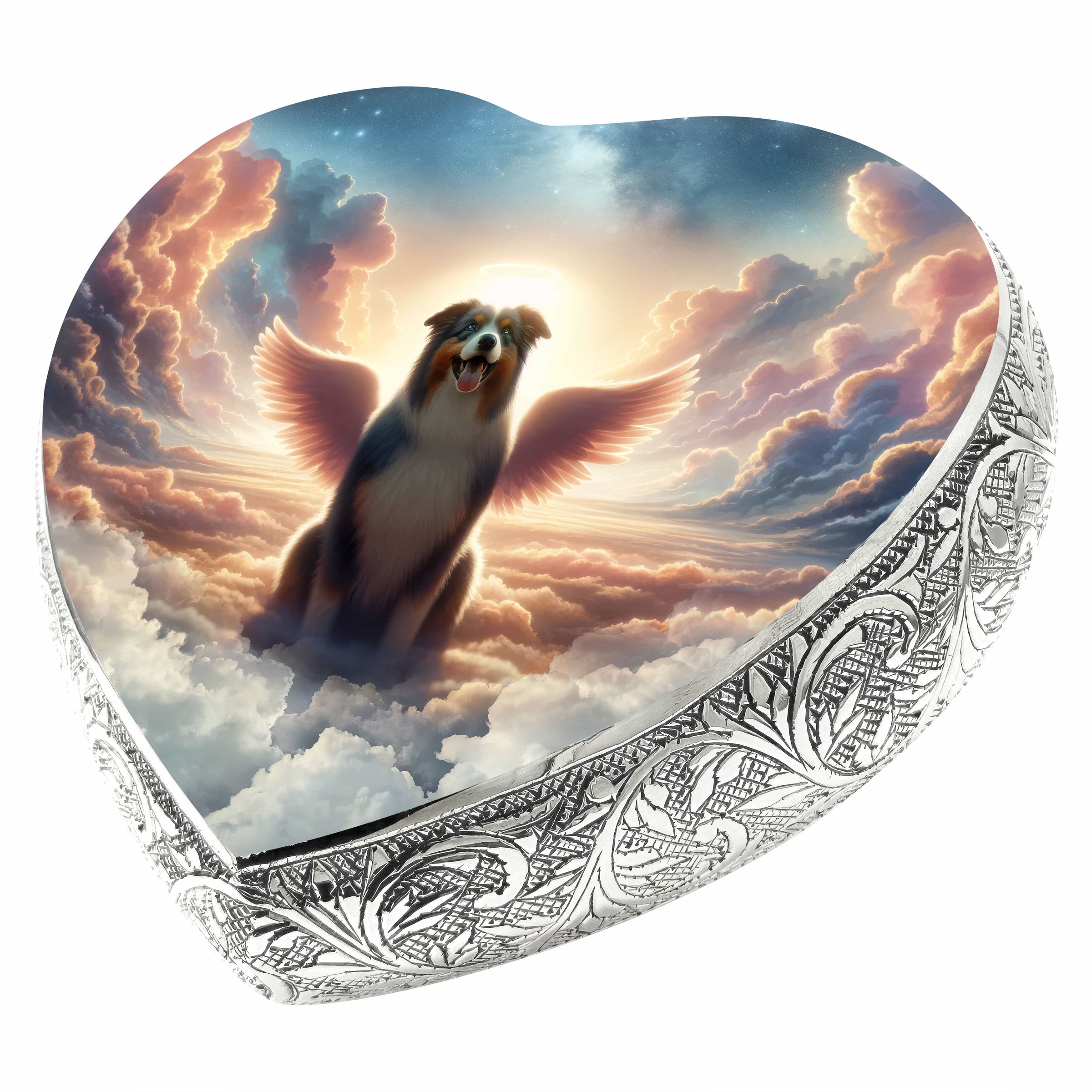 Australian Shepherd - Heavenly Glow Dog Urn