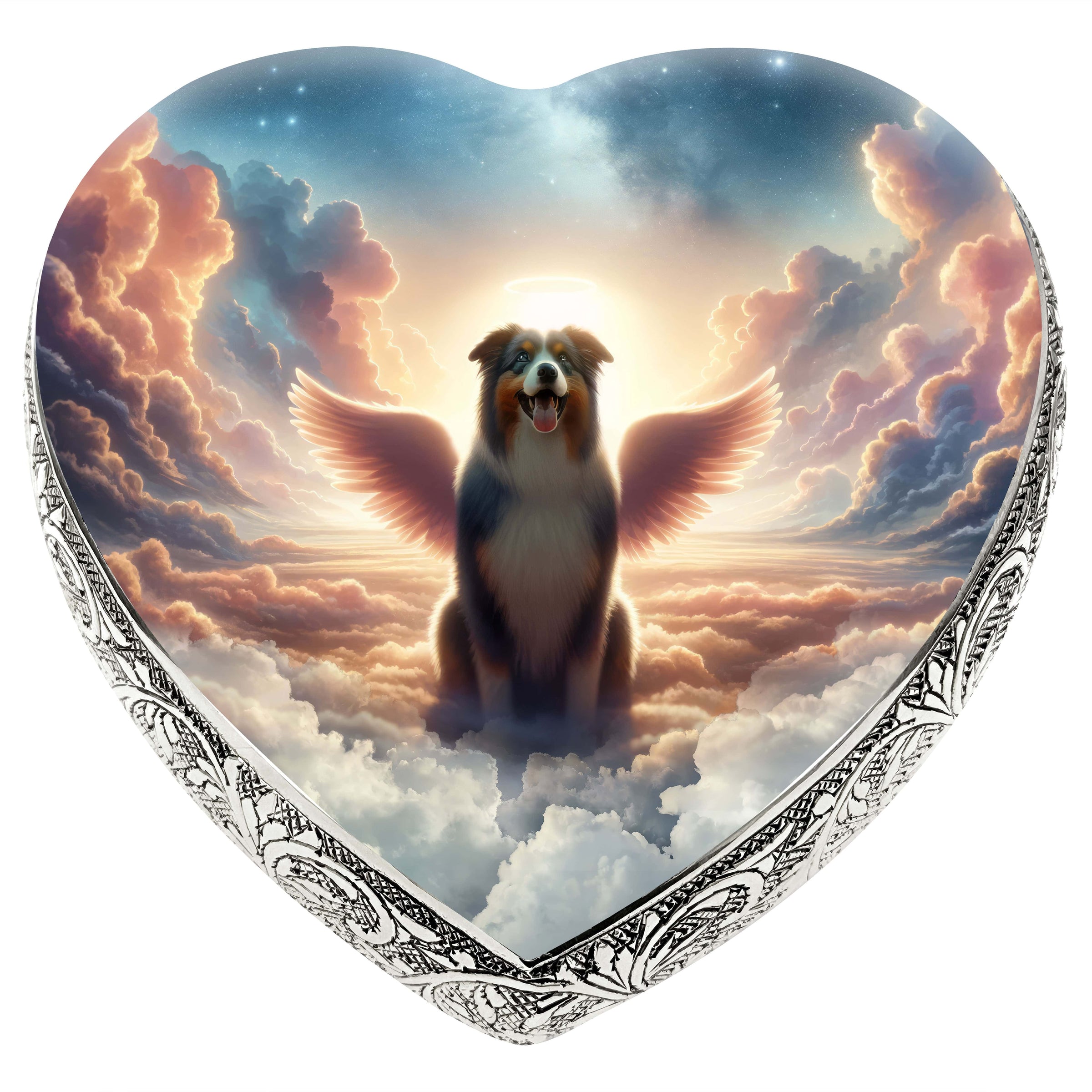 Australian Shepherd - Heavenly Glow Dog Urn