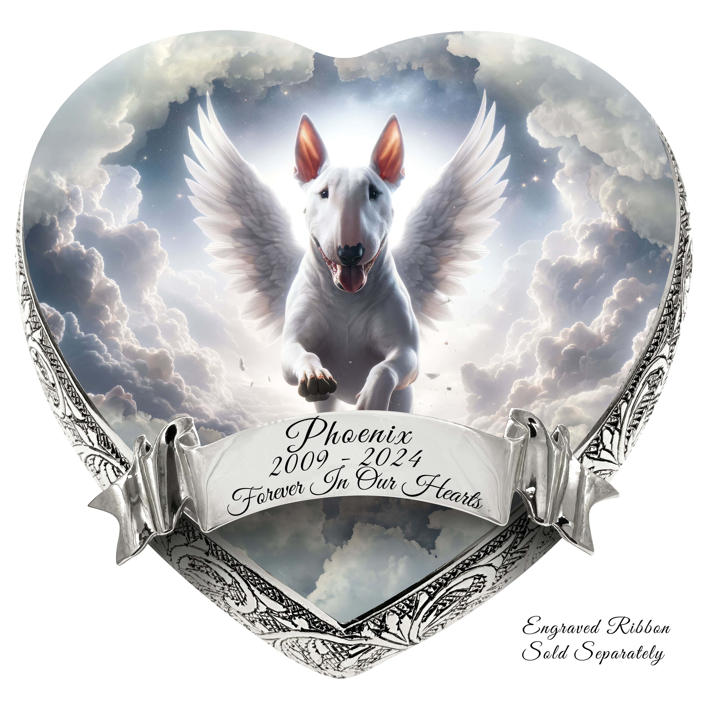 Bull Terrier Dog Urn - Celestial Cascade Urn for Dog Ashes