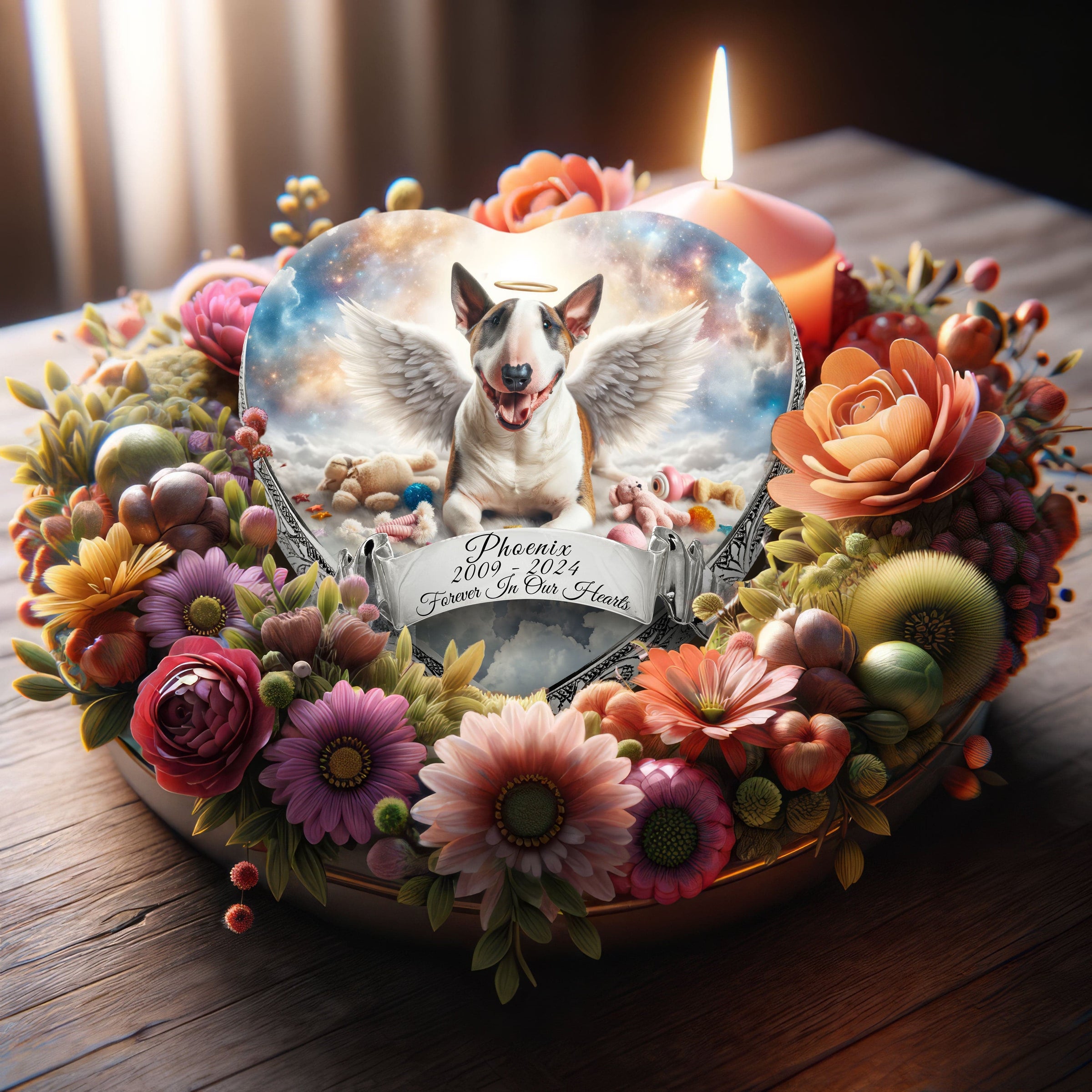Bull Terrier Dog Urn - Cosmic Charm Urn for Dog Ashes